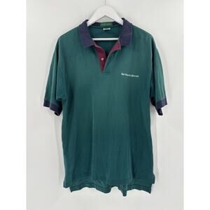 Outer Banks Vintage Polo Shirt Mens Large Green Louisville KY Courier Journal